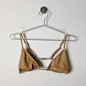 belle the label x free people siempre tan polka dot triangle bikini top
